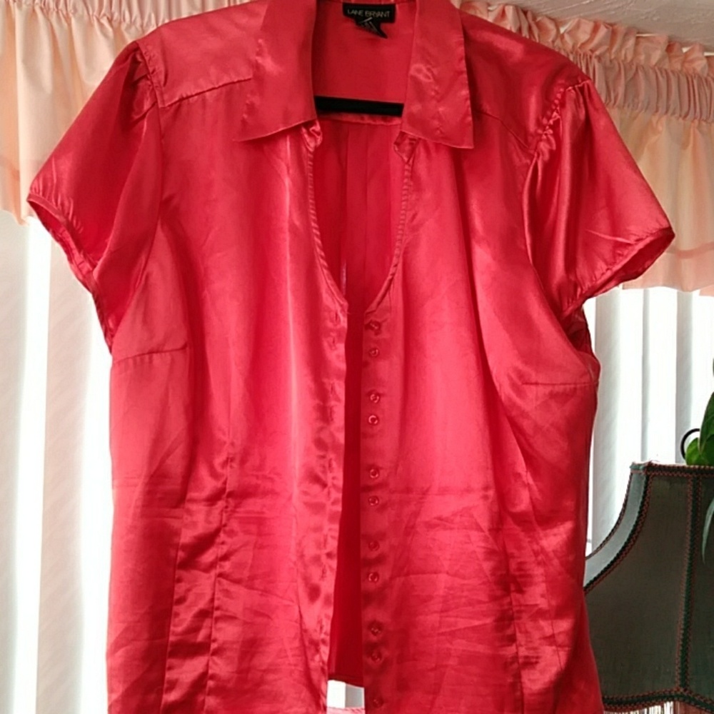 Lane Bryant plus size satin like blouse
